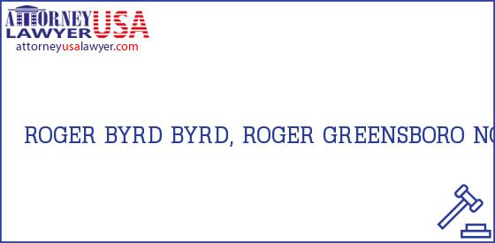 Telephone, Address and other contact data of ROGER BYRD, GREENSBORO, NC, USA