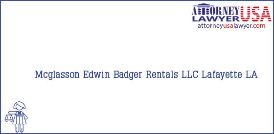 Telephone, Address and other contact data of Mcglasson Edwin, Lafayette, LA, USA
