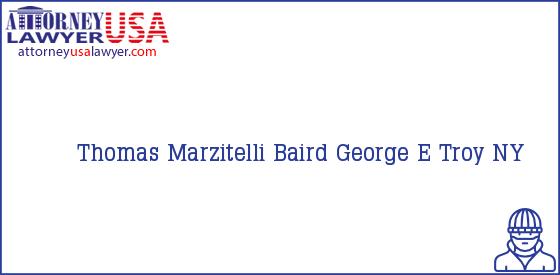 Telephone, Address and other contact data of Thomas Marzitelli, Troy, NY, USA