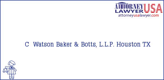 Telephone, Address and other contact data of C  Watson, Houston, TX, USA