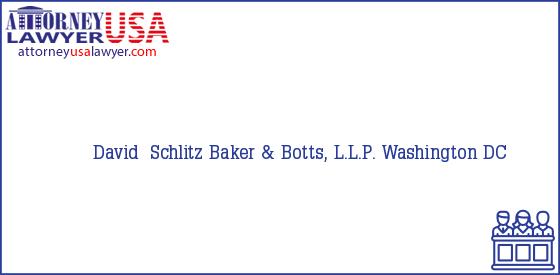 Telephone, Address and other contact data of David  Schlitz, Washington, DC, USA