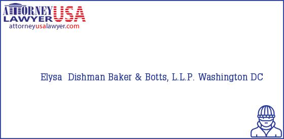 Telephone, Address and other contact data of Elysa  Dishman, Washington, DC, USA