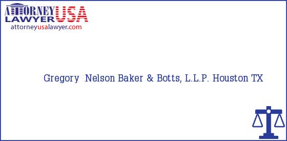 Telephone, Address and other contact data of Gregory  Nelson, Houston, TX, USA