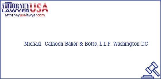 Telephone, Address and other contact data of Michael  Calhoon, Washington, DC, USA