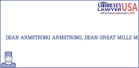 Telephone, Address and other contact data of DEAN ARMSTRONG, GREAT MILLS, MD, USA