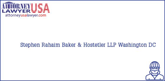 Telephone, Address and other contact data of Stephen Rahaim, Washington, DC, USA