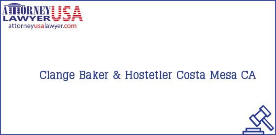 Telephone, Address and other contact data of Clange, Costa Mesa, CA, USA