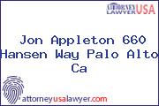 Jon Appleton 660 Hansen Way Palo Alto Ca