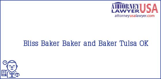 Telephone, Address and other contact data of Bliss Baker, Tulsa, OK, USA