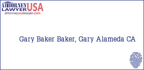 Telephone, Address and other contact data of Gary Baker, Alameda, CA, USA