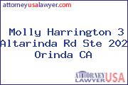Molly Harrington 3 Altarinda Rd Ste 202 Orinda CA