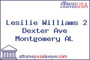 Lesilie Williams 2 Dexter Ave Montgomery AL