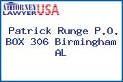 Patrick Runge P.O. BOX 306 Birmingham AL