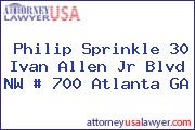 Philip Sprinkle 30 Ivan Allen Jr Blvd NW # 700 Atlanta GA