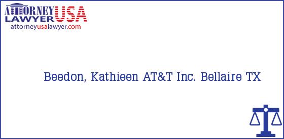 Telephone, Address and other contact data of Beedon, Kathieen, Bellaire, TX, USA