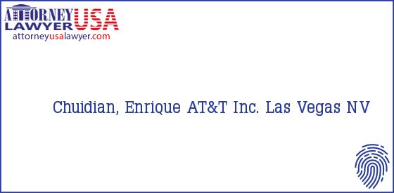 Telephone, Address and other contact data of Chuidian, Enrique, Las Vegas, NV, USA