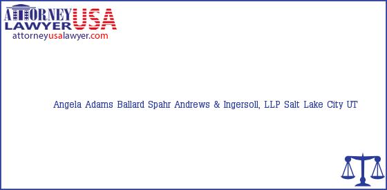 Telephone, Address and other contact data of Angela Adams, Salt Lake City, UT, USA