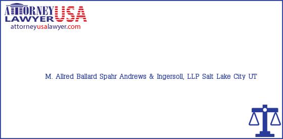 Telephone, Address and other contact data of M. Allred, Salt Lake City, UT, USA