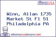 Winn, Allan 1735 Market St Fl 51 Philadelphia PA