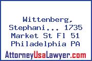 Wittenberg, Stephani... 1735 Market St Fl 51 Philadelphia PA