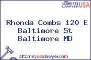 Rhonda Combs 120 E Baltimore St Baltimore MD