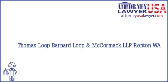 Telephone, Address and other contact data of Thomas Loop, Renton, WA, USA