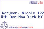 Kerjean, Nicole 122 5th Ave New York NY