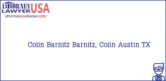 Telephone, Address and other contact data of Colin Barnitz, Austin, TX, USA