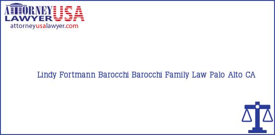 Telephone, Address and other contact data of Lindy Fortmann Barocchi, Palo Alto, CA, USA