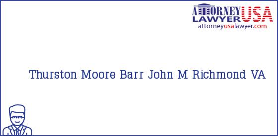 Telephone, Address and other contact data of Thurston Moore, Richmond, VA, USA