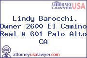Lindy Barocchi, Owner 2600 El Camino Real # 601 Palo Alto CA