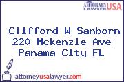 Clifford W Sanborn 220 Mckenzie Ave Panama City FL