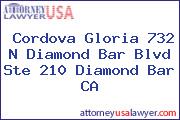 Cordova Gloria 732 N Diamond Bar Blvd Ste 210 Diamond Bar CA